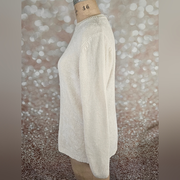 Doncaster Size L Cream Chenille Tunic Sweater - Picture 2 of 6